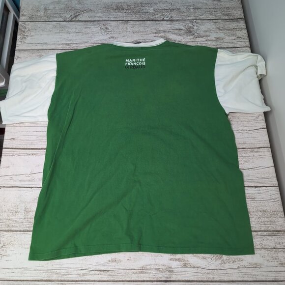 Marithé + François Girbaud graphic t-shirt Green and White Men Size XXL - Picture 8 of 9